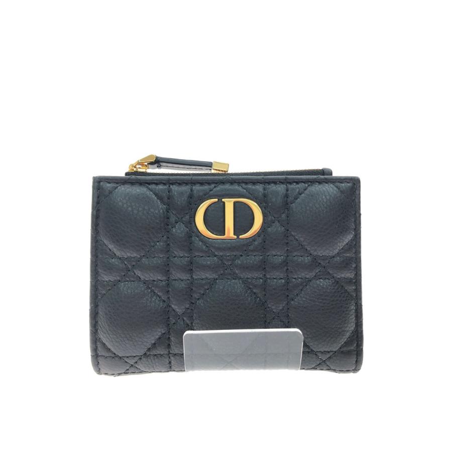 ▼▼Christian Dior ディオール 二つ折り財布 Dior Caro ダリアウォレット カナージュ   S5173UWHC ブラック ▽▽ Christian Dior ディオール 二つ折り財布 Caro ダリアウォレット