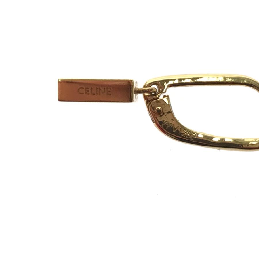 CELINE ▽▽ セリーヌ ピアス ハート＆ロゴ ゴールドカラー