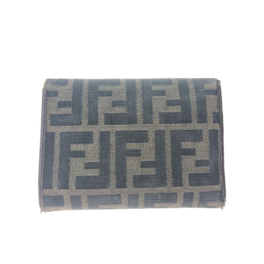 FENDI（フェンディ） ▽▽ レディース 三つ折り財布 FFプレート ズッカ