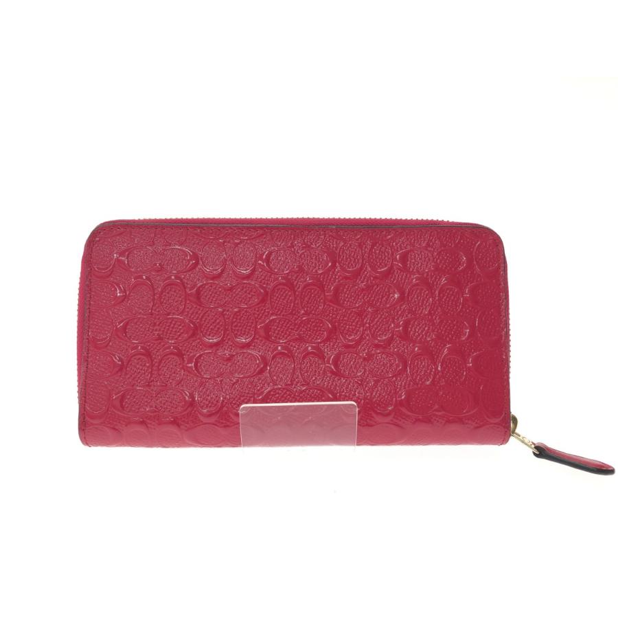 COACH（コーチ） 長財布 ラウンドファスナー デボスド シグネチャー