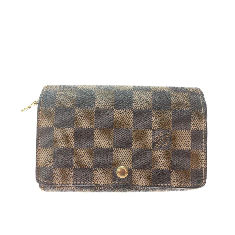 ▼▼LOUIS VUITTON ルイヴィトン レディース 二つ折り財布 ダミエ・エベヌ ポルトモネ・ビエ・トレゾール  N61730 ブラウン LOUIS VUITTON（ルイ・ヴィトン） ▽▽ レディース 二つ折り財布