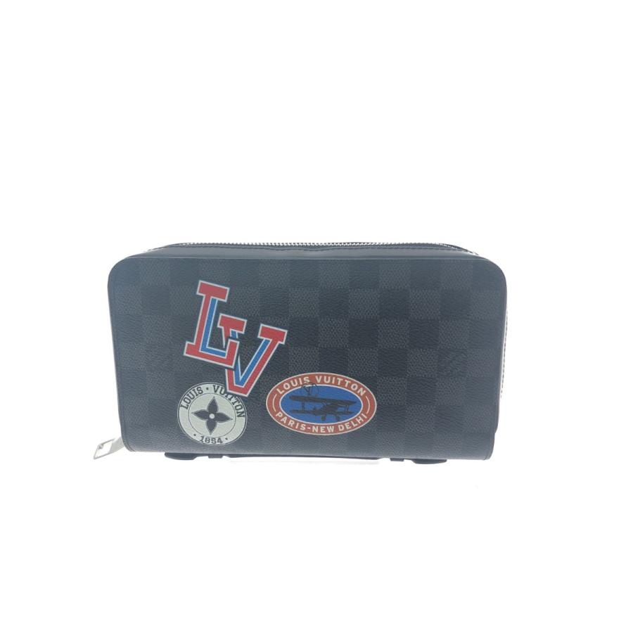 ▽▽ LOUIS VUITTON 長財布 ラウンドファスナー トラベルケース ダミエ 