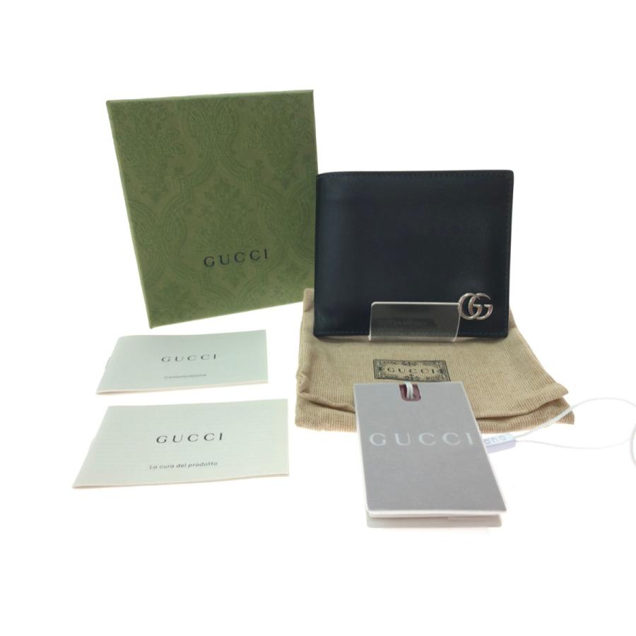 GUCCI（グッチ） ▽▽ メンズ 二つ折り財布 GGマーモント レザー