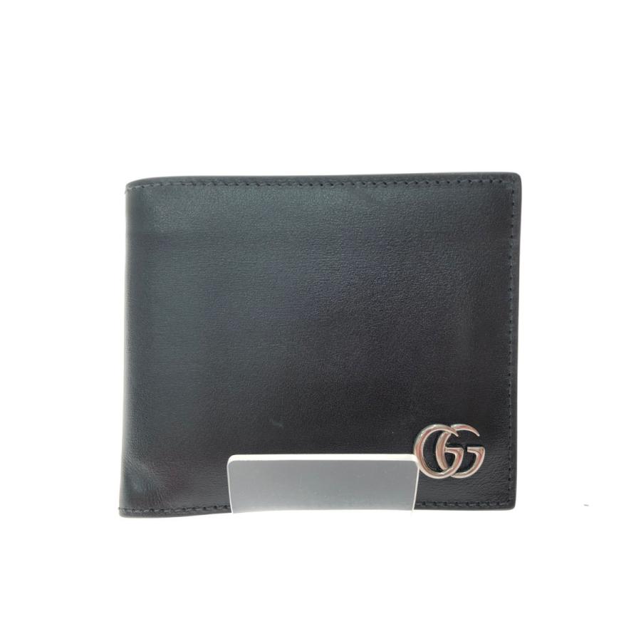 GUCCI（グッチ） ▽▽ メンズ 二つ折り財布 GGマーモント レザー