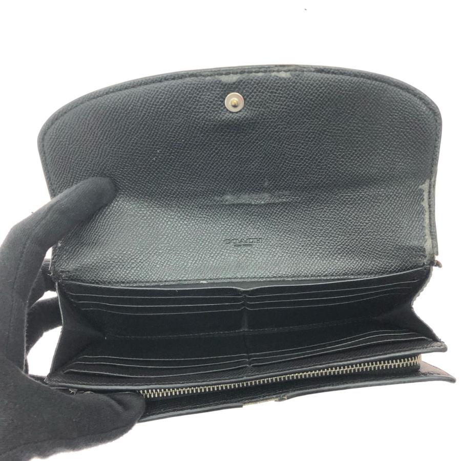 COACH エンベロープウォレット 長財布 ブラック アウトレット COACH（コーチ） レディース 長財布 L字ファスナー スリムエンベロープ