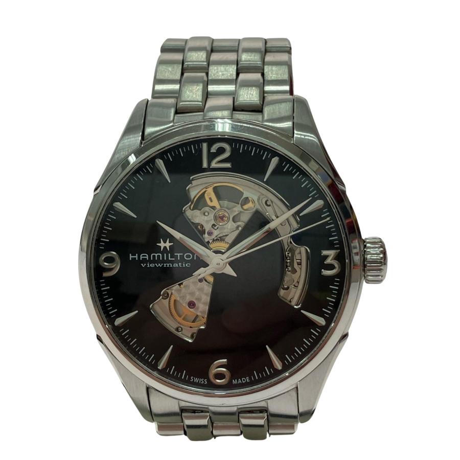 HAMILTON◇JAZZMASTER VIEWMATIC/自動巻腕時計/アナログ/レザー