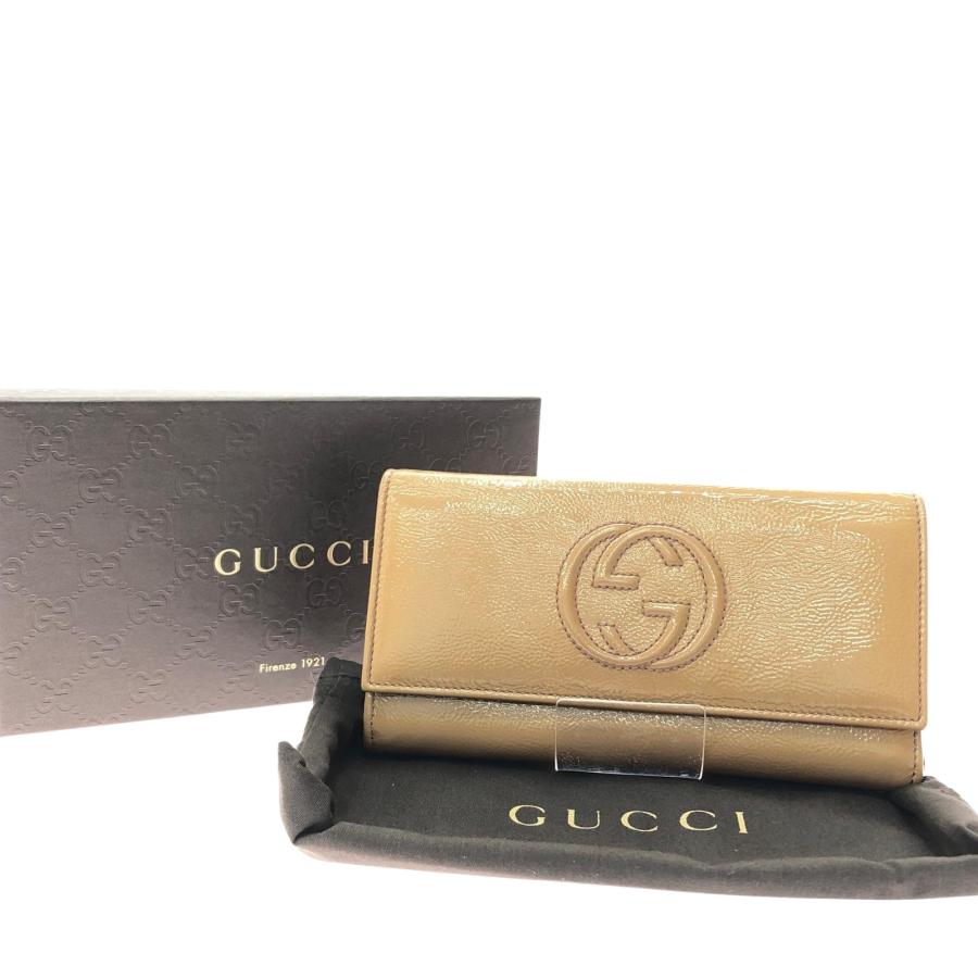 GUCCI（グッチ） ▽▽ レディース 長財布 ソーホー インターロッキング