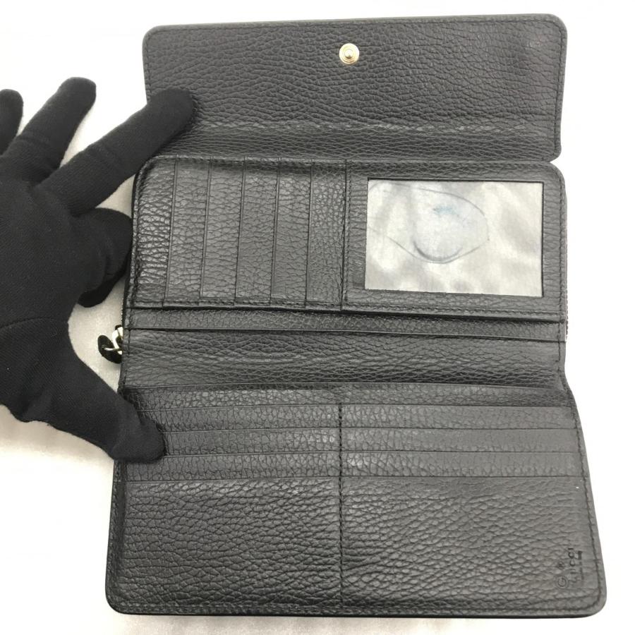 GUCCI（グッチ） ▽▽ 財布 レザー 大容量 ラウンドファスナー長財布