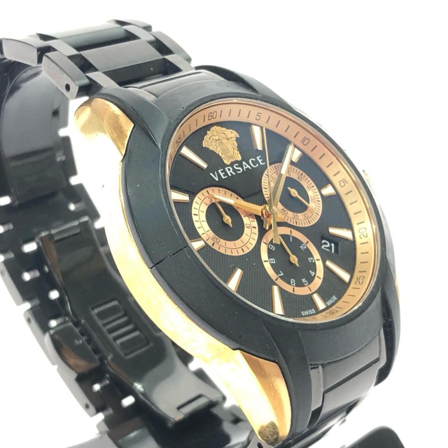 ▽▽ VERSACE ベルサーチ メンズ腕時計 クオーツ キャラクター クロノ