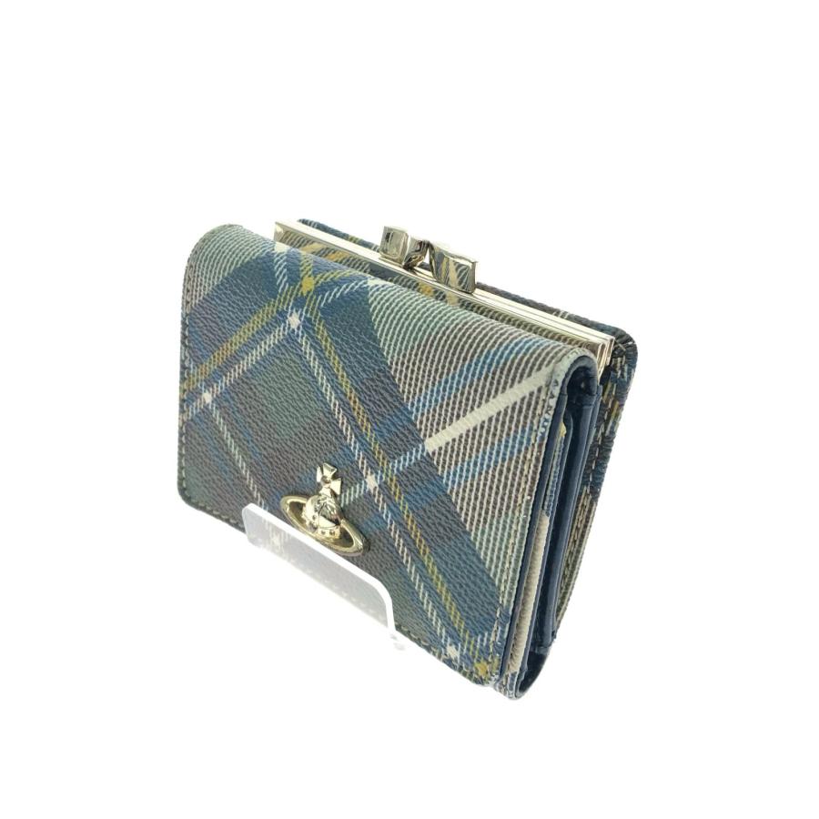 Vivienne Westwood レディース 三つ折り財布 タータンチェック がま口