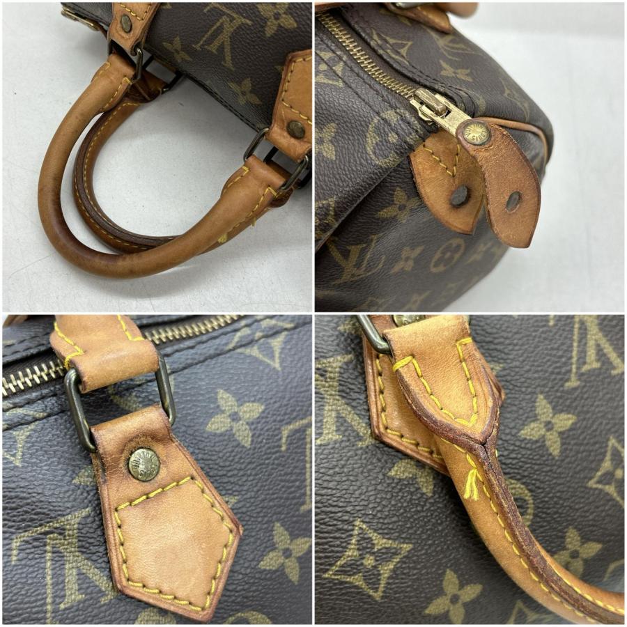 ▼▼ LOUIS VUITTON ルイヴィトン モノグラム スピーディ25 ハンドバッグ パドロック付 M41528 やや傷や汚れあり