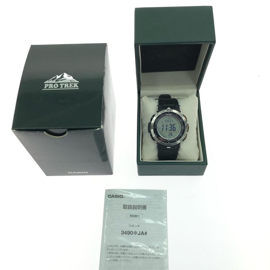 【ほぼ未使用】CASIO PRO TREK デジタル腕時計 モジュール3490 CASIO（カシオ） ▽▽ メンズ腕時計 デジタルウォッチ PRO TREK プロ