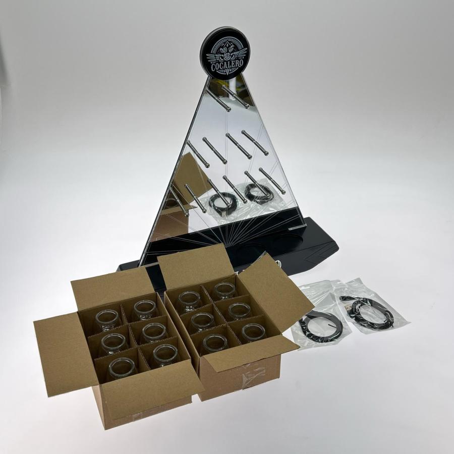 ▽▽ COCALERO コカレロボムタワー LEDディスプレイ グラス12個付き 未