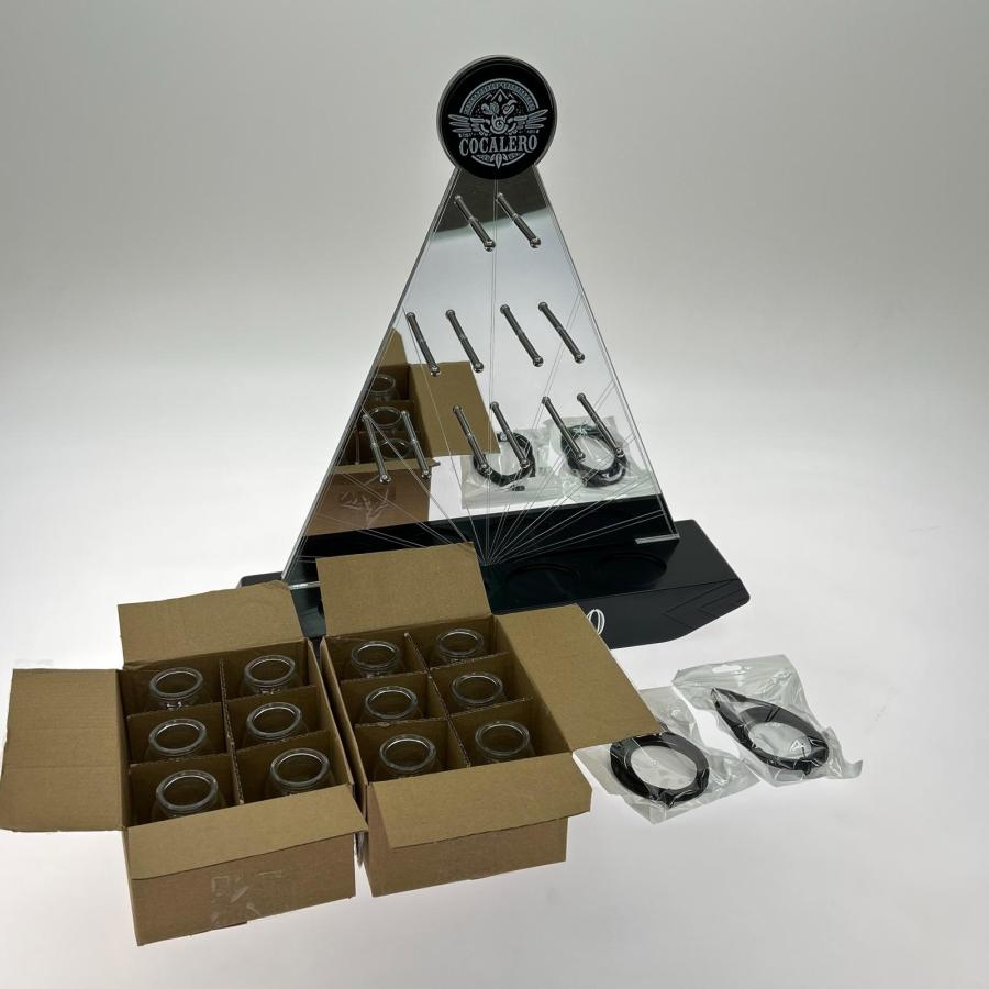 ▽▽ COCALERO コカレロボムタワー LEDディスプレイ グラス12個付き 未