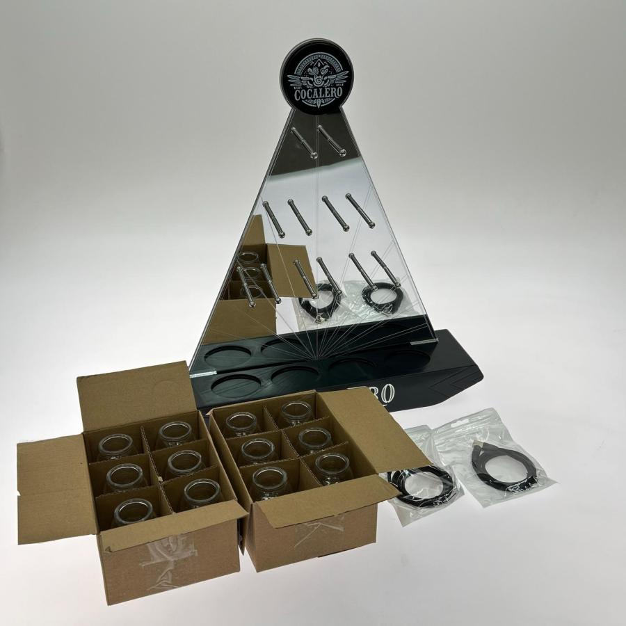 ▽▽ COCALERO コカレロボムタワー LEDディスプレイ グラス12個付き 未