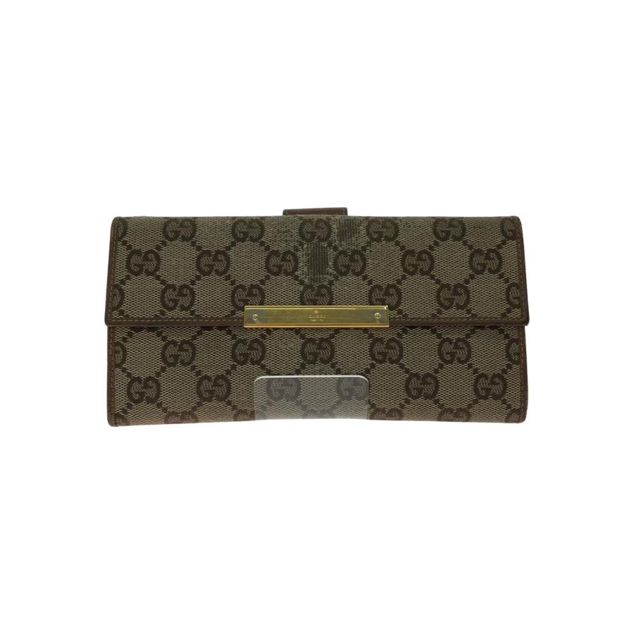 GUCCI（グッチ） ▽▽ レディース 二つ折り長財布 GGキャンバス W 