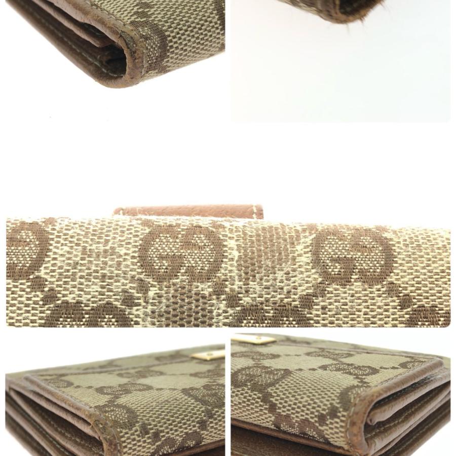 GUCCI（グッチ） ▽▽ レディース 二つ折り長財布 GGキャンバス W 