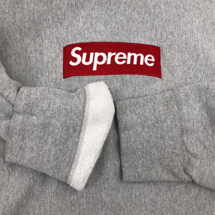 Supreme（シュプリーム） パーカー グレー ブランド SIZE S 襟ヨゴレ