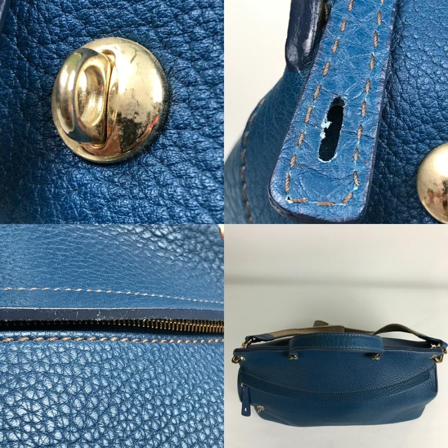 FURLA □□ フルラ パイパー F5795 ショルダーハンドバッグ ブルー 
