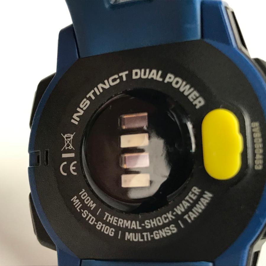 メンズ □□GARMIN タフネスGPSウォッチ INSTINCT DUAL POWER 箱・取説