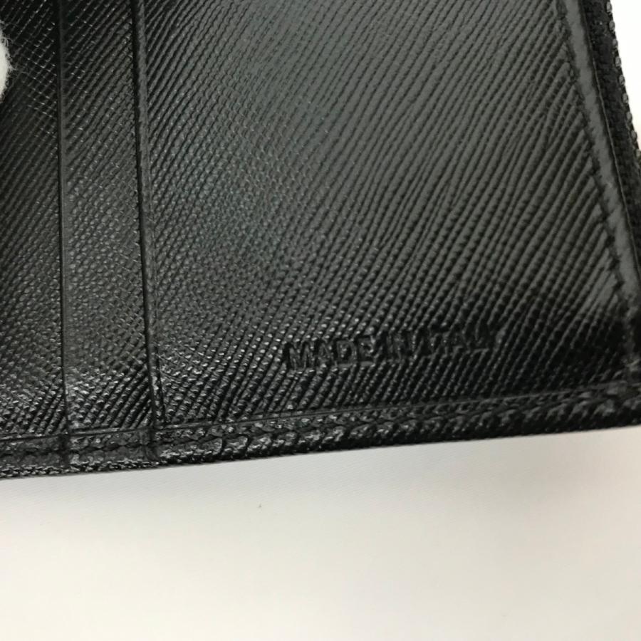 PRADA（プラダ） □□ サフィアーノ 2つ折り財布 箱付 ブラック やや傷