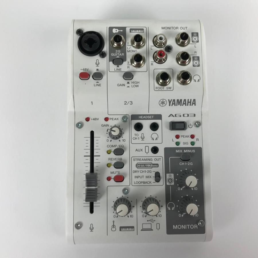 YAMAHA ヤマハ ライブストリーミングミキサー オーディオインターフェイス AG03 ホワイト やや傷や汚れありの画像