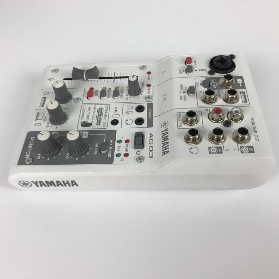 YAMAHA ヤマハ ライブストリーミングミキサー オーディオインターフェイス AG03 ホワイト やや傷や汚れありの画像