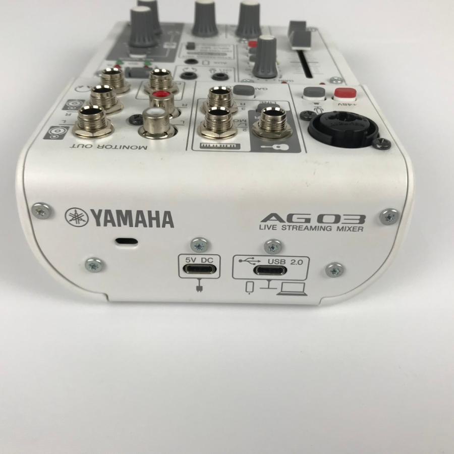 YAMAHA ヤマハ ライブストリーミングミキサー オーディオインターフェイス AG03 ホワイト やや傷や汚れありの画像
