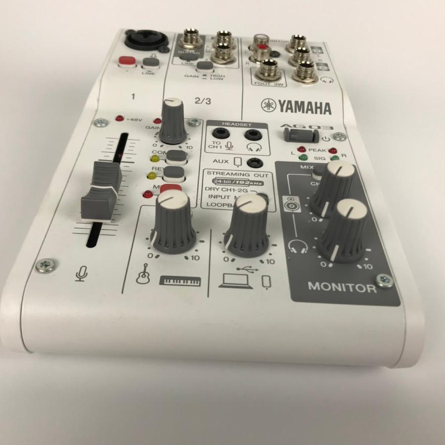 YAMAHA ヤマハ ライブストリーミングミキサー オーディオインターフェイス AG03 ホワイト やや傷や汚れありの画像