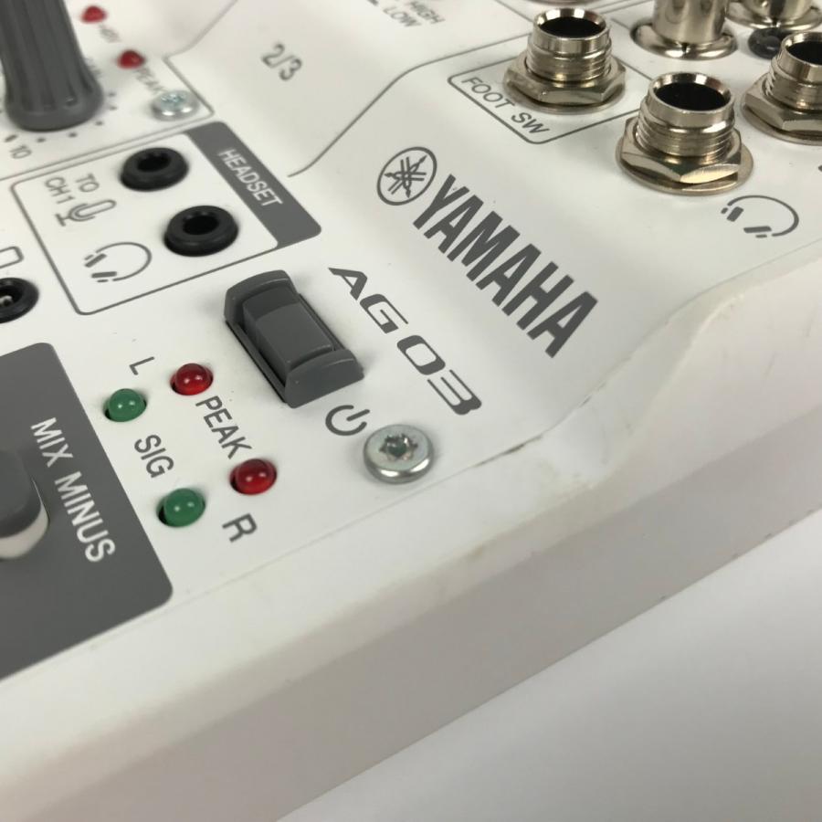 YAMAHA ヤマハ ライブストリーミングミキサー オーディオインターフェイス AG03 ホワイト やや傷や汚れありの画像