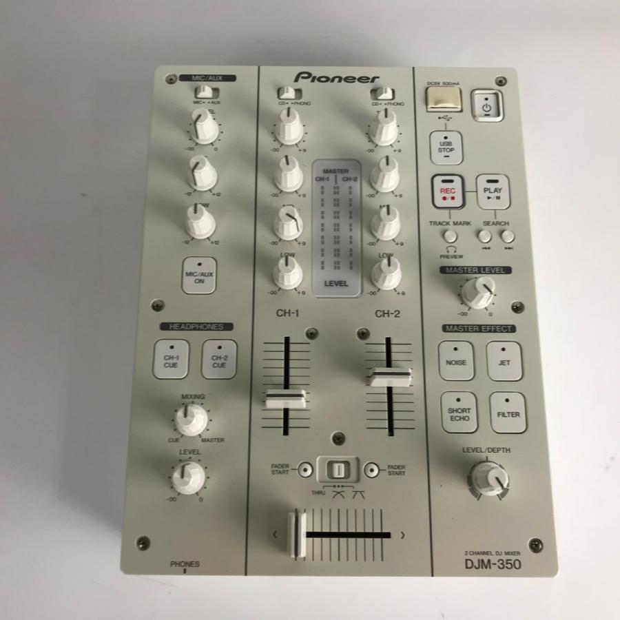□□ Pioneer パイオニア DJミキサー DJM-350 ホワイト 箱付 やや傷や