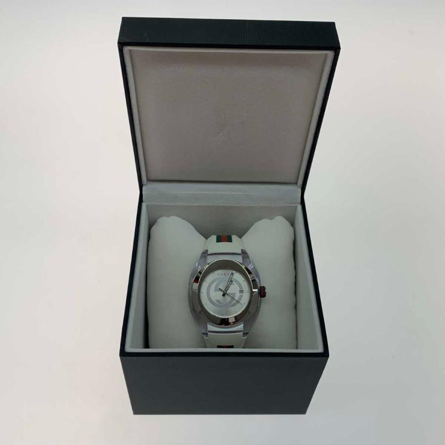 GUCCI  グッチ 腕時計 クォーツ　稼働中 GUCCI（グッチ） GUCCI 6000.2.L 腕時計 クォーツ アイボリー文字盤