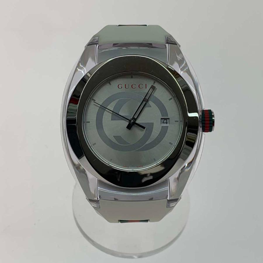 GUCCI ○○ グッチ 腕時計 クォーツ ラバー 137.1 目立った傷や汚れ