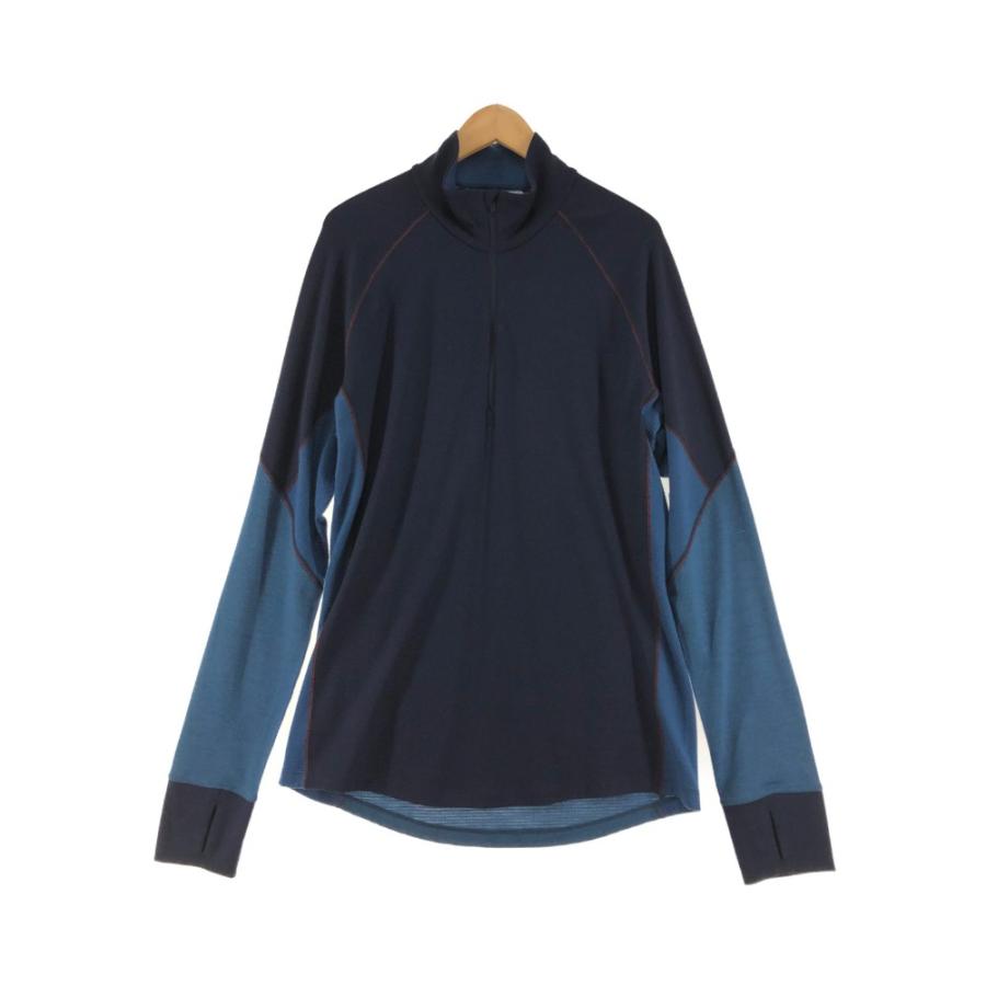 全品送料0円 Ice Breaker やや傷や汚れあり ネイビー サイズll ハーフジップカットソー カットソー メンズ ニット セーター Floridapace Gov