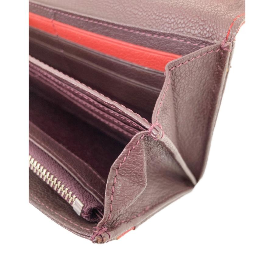 Paul Smith 〇〇 ポールスミス レザー 長財布 レッド x ブラウン やや 