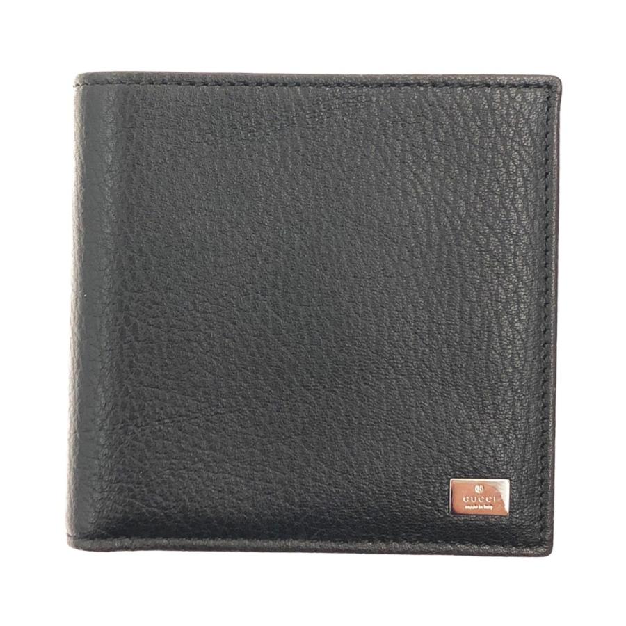 GUCCI（グッチ） 〇〇 二つ折り財布 150412-1001 ブラック やや傷や 
