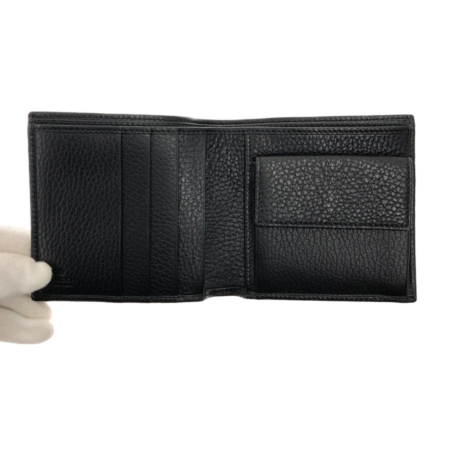 GUCCI（グッチ） 〇〇 二つ折り財布 150412-1001 ブラック やや傷や 