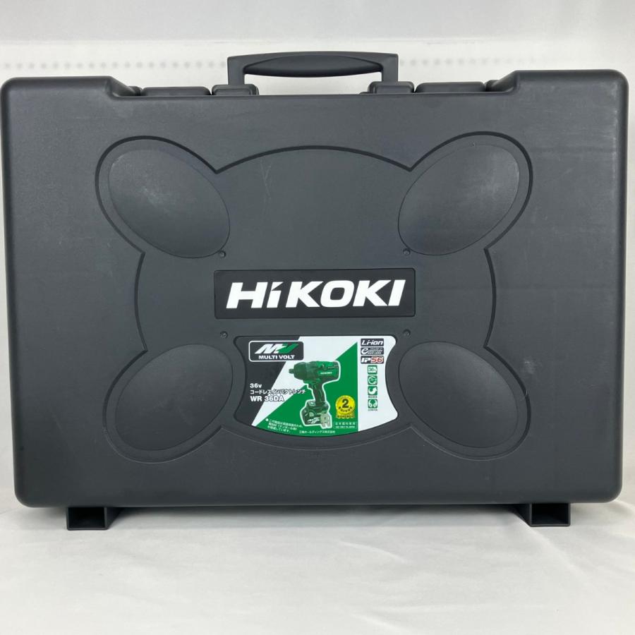 HiKOKI ハイコーキ 36V 19mm インパクトレンチ 充電器 バッテリー×2 ケース付 WR36DA 2XP 未使用品 未使用に近い 【庭】