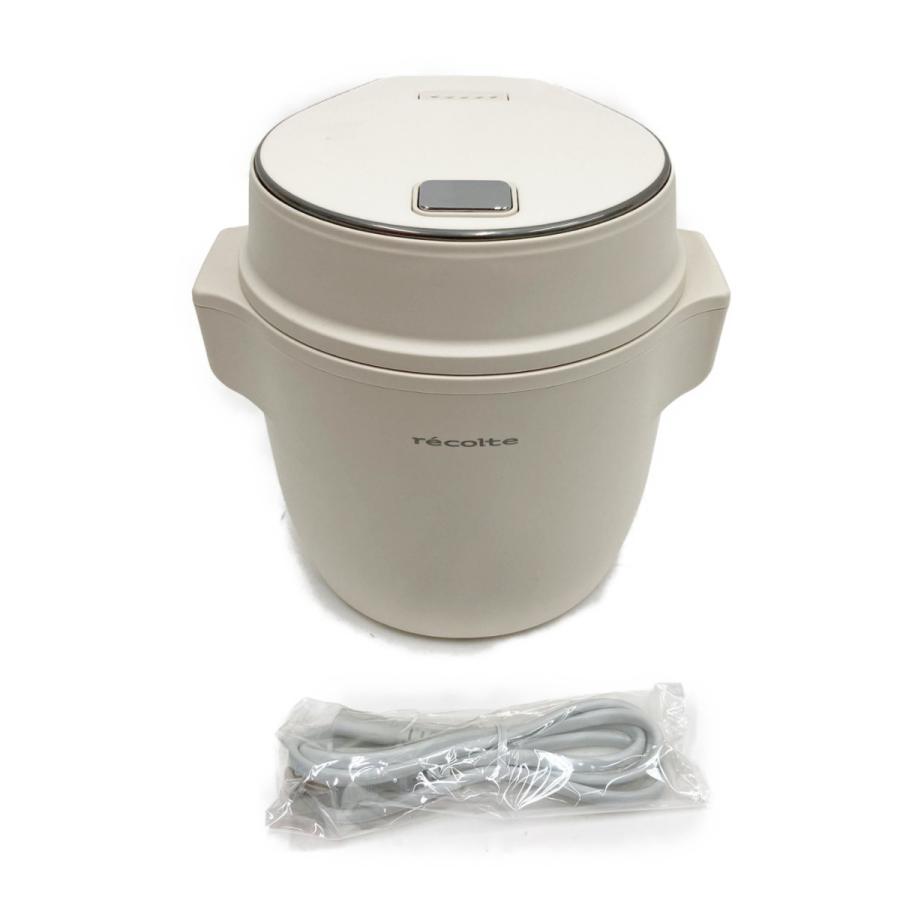 〇〇 ecolte レコルト コンパクトライスクッカー RCR-1 ホワイト