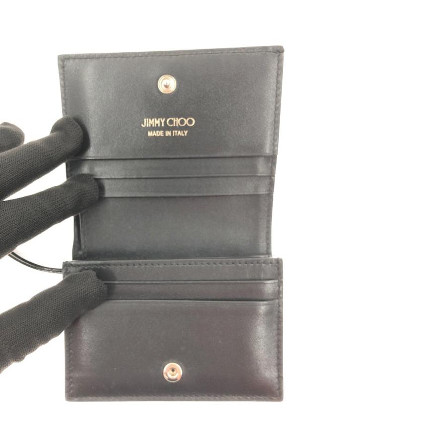 〇〇 JIMMY CHOO ジミーチュウ ハンヌ 二つ折り財布 14503855 ブラック