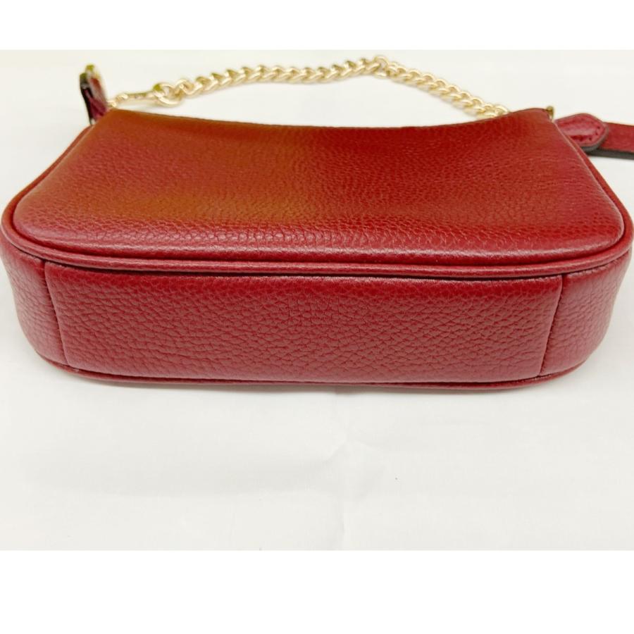 セール【レアカラー】COACH ショルダーポーチ　アクセサリーポーチ　レッド　赤 coach コーチアクセサリーポーチミニハンドバッグレッド赤