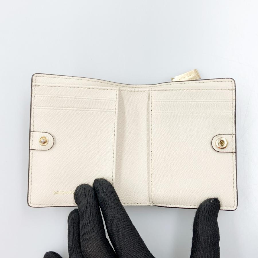 MICHAEL KORS（マイケルコース） 〇〇 二つ折り財布 ベージュ やや傷や