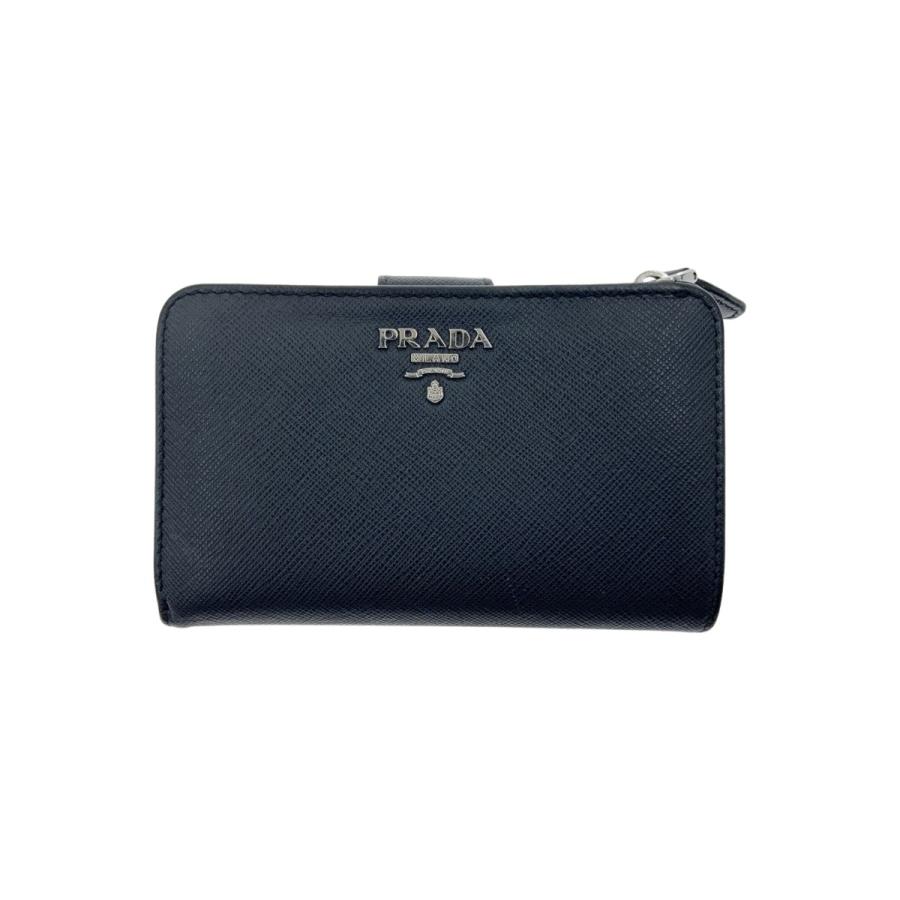 〇〇PRADA プラダ L字ファスナー短財布 サフィアーノ 1ML225 ネイビー PRADA（プラダ） 〇〇 L字ファスナー短財布 サフィアーノ 1ML225