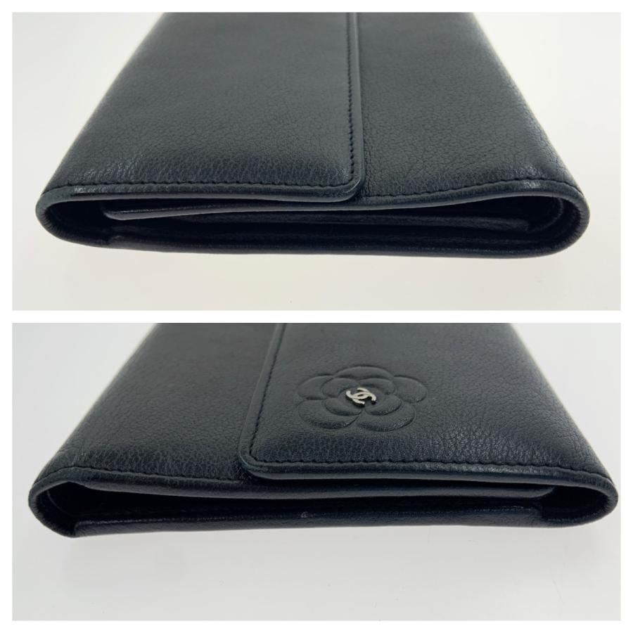 CHANEL 〇〇 シャネル カメリア バタフライ フラップウォレット 財布  