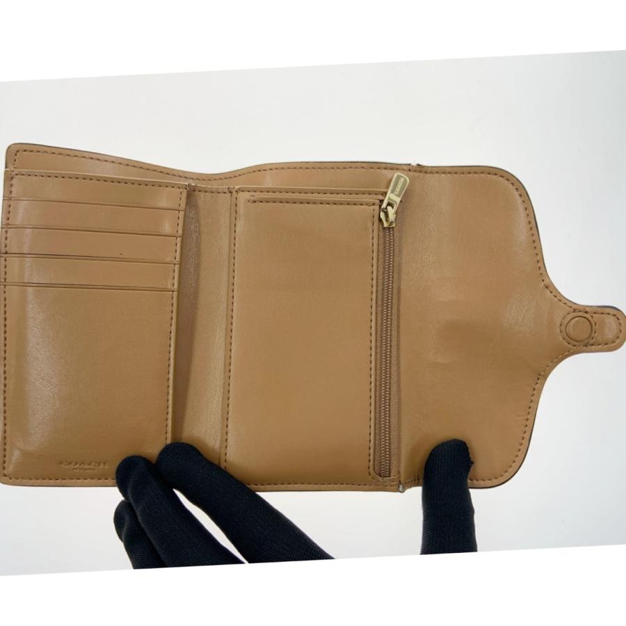 〇〇COACH コーチ ペブルド レザー ミディアム エンベロープ ウォレット 三つ折り財布 F88099 COACH（コーチ） 〇〇 ペブルド レザー ミディアム エンベロープ