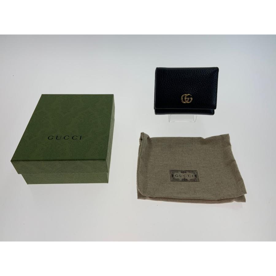 〇〇GUCCI グッチ プチマーモント 三つ折り財布 474746 CAO0G ブラック GUCCI（グッチ） 〇〇 プチマーモント 三つ折り財布 474746 CAO0G