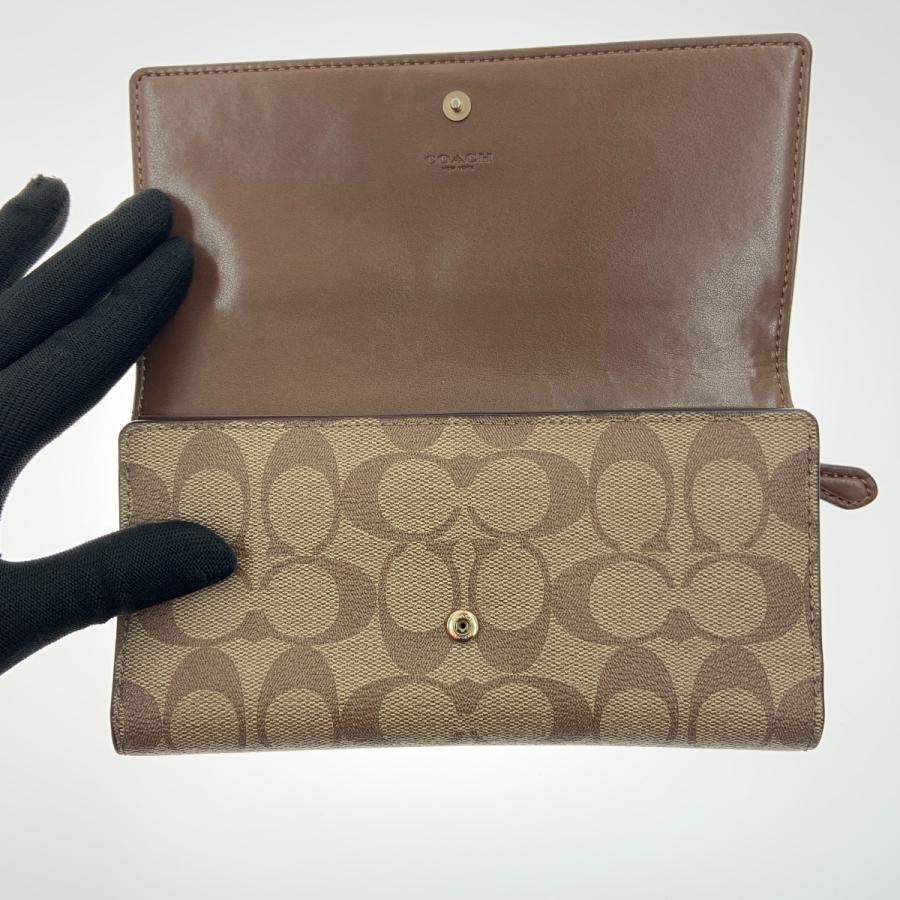 〇〇 COACH コーチ 三つ折り長財布 F88024 ブラウン 傷や汚れあり 