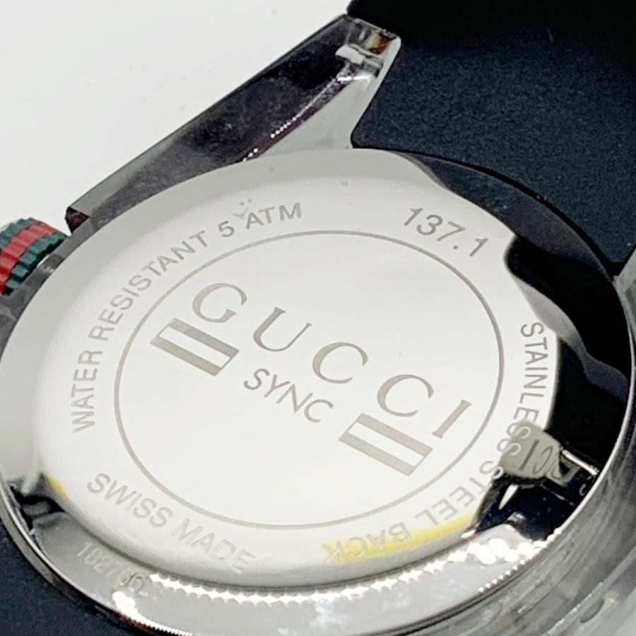 グッチ GUCCI メンズ 時計 クォーツ YA137116 時計 腕時計 GUCCI（グッチ） 〇〇 シンク クォーツ 腕時計 YA137116 ブラック やや