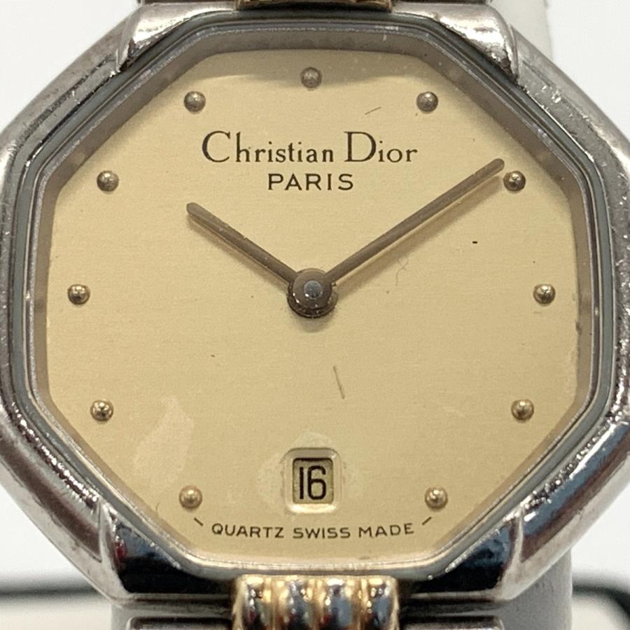 〇〇Christian Dior クリスチャンディオール デポーズ スウィング ウォッチ オクタゴン クォーツ 腕時計 48.203 ゴールド x シルバー Christian Dior クリスチャンディオール デポーズ スウィング ウォッチ