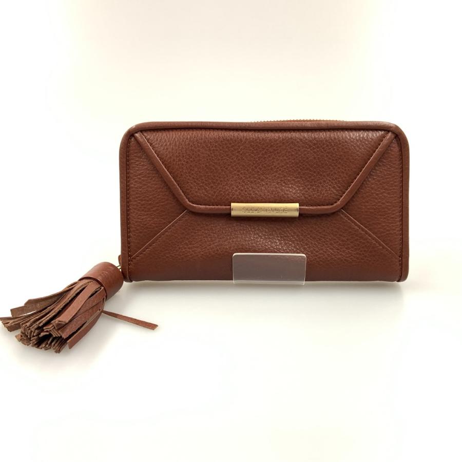 Chloe（クロエ） 〇〇 ラウンドファスナー長財布 ブラウン やや傷や 
